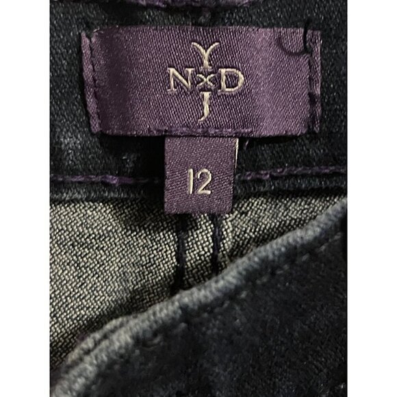 NYJD Women's Lift Tuck Technology Dark Wash Bootcut Pocket Detail Size 12 - Picture 3 of 16